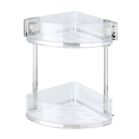 Wenko WENKO VACUUM-LOC QUADRO SAROKPOLC FALI 28X32,5X19,5CM, 2 RÉSZES, ÁTTETSZŐ-KRÓM