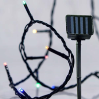 Eurolamp EUROLAMP FÉNYFÜZÉR SOLÁR KÜL ÉS BELTÉRI 96LED MULTICOLOR IP44 ZÖLD KÁBEL