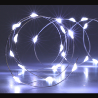 Márka nélkül / Without brand FÉNYFÜZÉR BELTÉRI 40LED HIDEG FEHÉR 1,95M LED TÁVOLSÁG:5CM, IDŐZÍTŐ