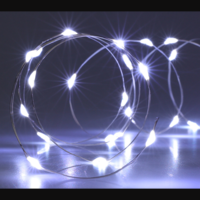 Márka nélkül / Without brand FÉNYFÜZÉR BELTÉRI 20 LED HIDEG FEHÉR 95CM LED TÁVOLSÁG:5CM, IDŐZÍTŐ