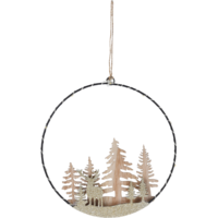 Márka nélkül / Without brand FÜGGŐ DEKOR 10LED 20CM FÉM ÉS FA ELEMES 2 FÉLE