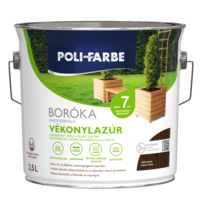 Poli-Farbe POLI-FARBE BORÓKA OLDÓSZERES FAKONZERVÁLÓ VÉKONYLAZÚR 2,5L FB09 ÉBENFA