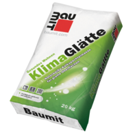 Baumit BAUMIT KLÍMA GLÄTTE 20KG KÉZI ÉS GÉP FELHORDÁSÚ BELTÉRI KÉSZ GLETTANYAG (1-3MM) FEHÉR