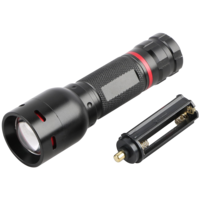 Entac Entac LED elemlámpa zoom alu 5W T6 300lm IP54 3AAA nt 3x3,9x14,9cm fekete