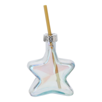 Márka nélkül / Without brand Karácsonyi szívószálas üvegpohár 200 ml 6-féle modell