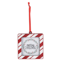 Márka nélkül / Without brand Karácsonyfadísz fényképkeret 7x7cm 3-féle design