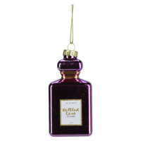 Márka nélkül / Without brand Karácsonyfadísz italos üveg 4x3x9cm üveg 4-féle típus