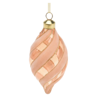 Márka nélkül / Without brand Üvegdísz 8cm rosegold színben 3-féle típus