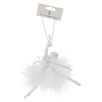 Márka nélkül / Without brand Karácsonyfadísz balerina 15x10x2cm fehér szín 3-féle típus