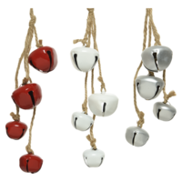 Norand Karácsonyfadísz csengő 24 cm vas 3-féle színben