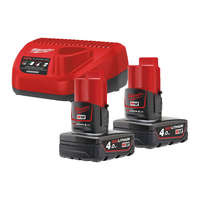 Milwaukee Milwaukee M12NRG-402 M12™ NRG SZETT (2 X 4,0 AH AKKUMULÁTOR ÉS C12 C TÖLTŐ)