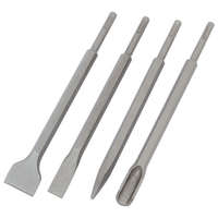 EXTOL EXTOL betonvéső klt. 4db, SDS PLUS; 250mm hosszú, hegyes, lapos 25mm, lapos 45mm, horony 23945