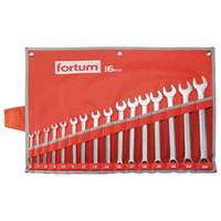 FORTUM FORTUM 4730201 csillag-villás kulcs klt. 16db, 6-24mm 61CrV5, mattkróm, vászon tok