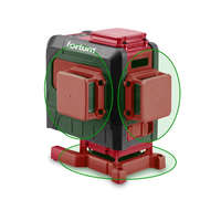 FORTUM FORTUM 4780216 automatikus lézeres vízszintező, ZÖLD, 3D (3×360°) pontosság: 0,2mm/1m, 1/4" és 5/8" menet