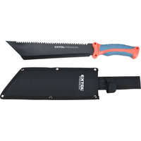 EXTOL EXTOL 8877203 bozótvágó kés (machete), teljes/penge hossz: 395/260mm, fogazott rozsdamentes acél penge, PP+TPR nyél, nylon tok