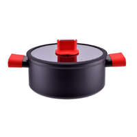 Perfect Home Perfect Home Straight Line tapadásmentes alumínium lábas üvegfedővel 24cm, 5L, indukciós 10440