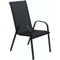 Rojaplast ROJAPLAST XT1012C fém kerti szék, 69 x 55 x 95 cm - fekete 1012C-1