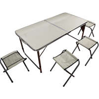 Rojaplast ROJAPLAST összecsukható kemping bútor garnitúra, 1 x asztal + 4 x szék XH120604