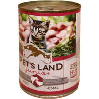 Pet´s Land Pet s Land Cat Junior Konzerv Marhamáj-Bárányhús almával 415g