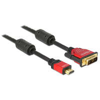 DeLock DeLock HDMI male to DVI-D (Dual Link) (24+1) male kábel 3m Black 84343
