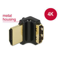 DeLock DeLock Adapter High Speed HDMI with Ethernet – HDMI-A female > HDMI-A male 4K 90° angled up Black 65663