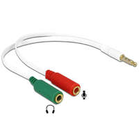 DeLock DeLock Headset Adapter 1x 3.5mm 4 pin Stereo jack male > 2x 3.5mm 3 pin Stereo jack female 65447