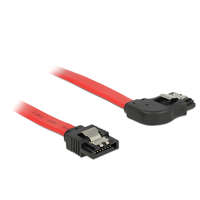 DeLock DeLock Cable SATA 6 Gb/s male straight > SATA male right angled 70cm Red Metal 83970