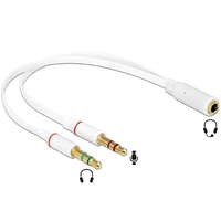 DeLock DeLock Headset Adapter 1x 3.5mm 4 pin Stereo jack female > 2x 3.5 mm 3 pin Stereo jack male (iPhone) 65585