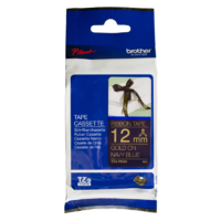 Brother Brother TZE-RN34 selyem szövet P-touch szalag (12mm) Gold on Navy Blue - 4m TZERN34