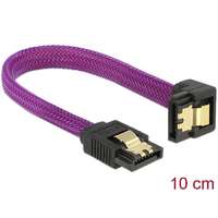DeLock DeLock SATA cable 6Gb/s 10cm down/straight metal Premium Purple 83693
