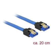 DeLock DeLock SATA 6 Gb/s receptacle straight > SATA receptacle straight 20 cm blue with gold clips Cable 84977
