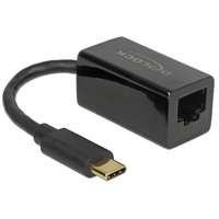 DeLock DeLock SuperSpeed USB (USB 3.1 Gen 1) with USB Type-C™ male > Gigabit LAN 10/100/1000 Mbps compact Black Adapter 65904