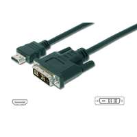 Assmann Assmann HDMI adapter cable type A-DVI-D (Single Link) (18+1) M/M 3m Black AK-330300-030-S