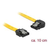 DeLock DeLock SATA 6 Gb/s male straight > SATA male left angled 10cm yellow metal cable 83957