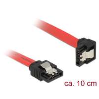 DeLock DeLock SATA 6 Gb/s male straight > SATA male downwards angled 10 cm red metal cable 83976