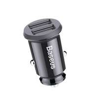 Baseus Baseus Grain Car Charger Mini Universal Smart Car Charger Black CCALL-ML01
