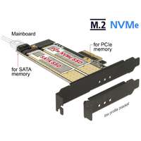 DeLock DeLock PCI Express x4 Card > 1x internal M.2 Key B + 1x internal NVMe M.2 Key M Low Profile Form Factor 89630