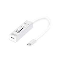 Digitus Digitus USB Type-C OTG 3-Port HUB + Card Reader White DA-70243