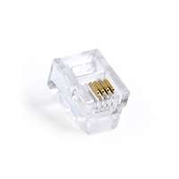 Gembird Gembird RJ11/MP-6P4C/100 Modular plug (15u") 100 pcs per polybag