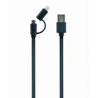 Gembird Gembird CC-USB2-AMLM2-1M USB Lightning charging combo cable 1m Black