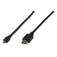 Assmann Assmann HDMI High Speed connection cable, type D - A 1m Black AK-330115-010-S
