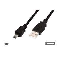 Assmann Assmann USB 2.0 connection cable, type A - mini B (5pin) 1m Black AK-300130-010-S