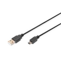 Assmann Assmann USB 2.0 connection cable, type A - mini B (5pin) 1,8m Black AK-300130-018-S