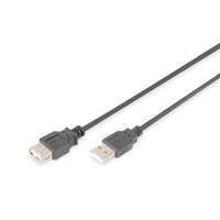 Assmann Assmann USB 2.0 extension cable, type A 1,8m Black AK-300202-018-S
