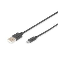 Assmann Assmann USB connection cable, type A - microUSB 1,8m Black AK-300127-018-S