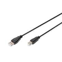 Assmann Assmann USB connection cable, type A - B 1,8m Black AK-300102-018-S