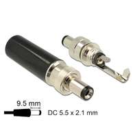 DeLock DeLock Connector DC 5.5 x 2.1 mm with 9.5 mm length male soldering version 89913