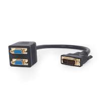 Gembird Gembird Passive DVI-I male to dual VGA female splitter cable 0,3m Black A-DVI-2VGA-01
