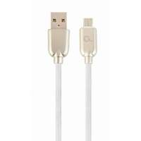 Gembird Gembird CC-USB2R-AMmBM-2M-W microUSB Premium rubber charging and data cable 2m White