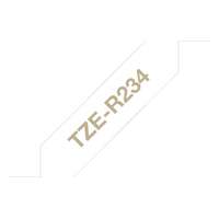 Brother Brother TZe-R234 laminált P-touch flexibilis szövetszalag (12mm) Gold on White - 4m TZER234